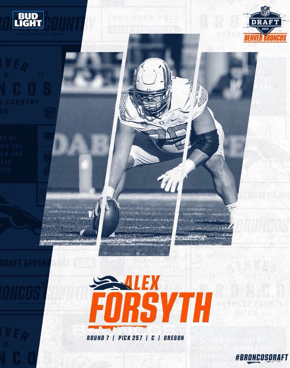 westlinn_fb's tweet image. A HUGE CONGRATULATIONS to @alexforsyth75  on his 7th round pick with the Denver @Broncos ‼️💪
LIONS FOOTBALL and the entire West Linn Community are so incredibly proud of you and look forward to watching your success continue at the Highest Level! 
Go Lions! 
#2023Draft