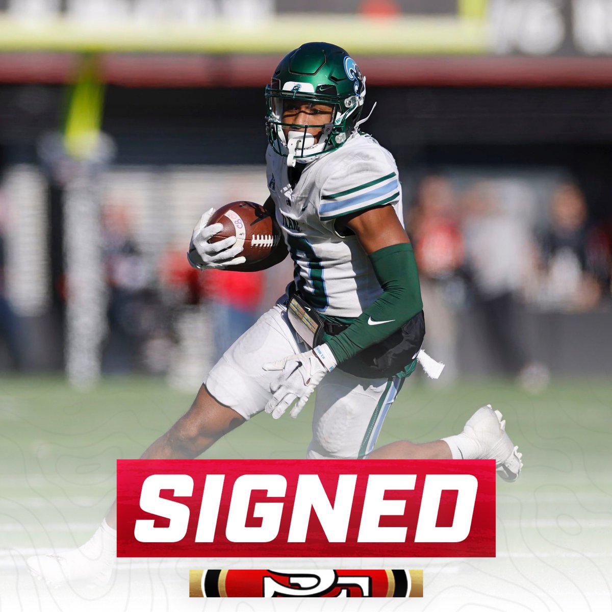 The #49ers have signed UDFA Tulane WR Shae Wyatt, per <a href="/DraftDiamonds/">Draft Diamonds ™️</a>