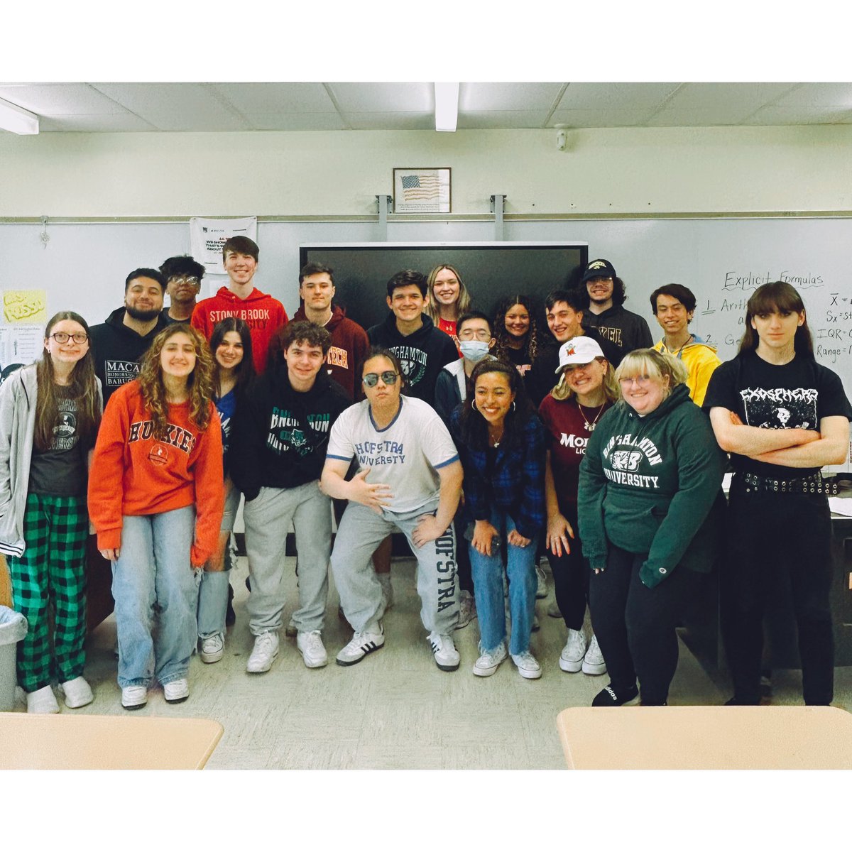 ShowYourWorkBHS's tweet photo. #NextFourYears for my Seniors!!! ๐จ๐ผโ๐
We celebrated College Decision Day a little early this year before APs start. Proud teacher, as always! ๐ฅน @BethpageUFSD https://t.co/rXglKQX6pc