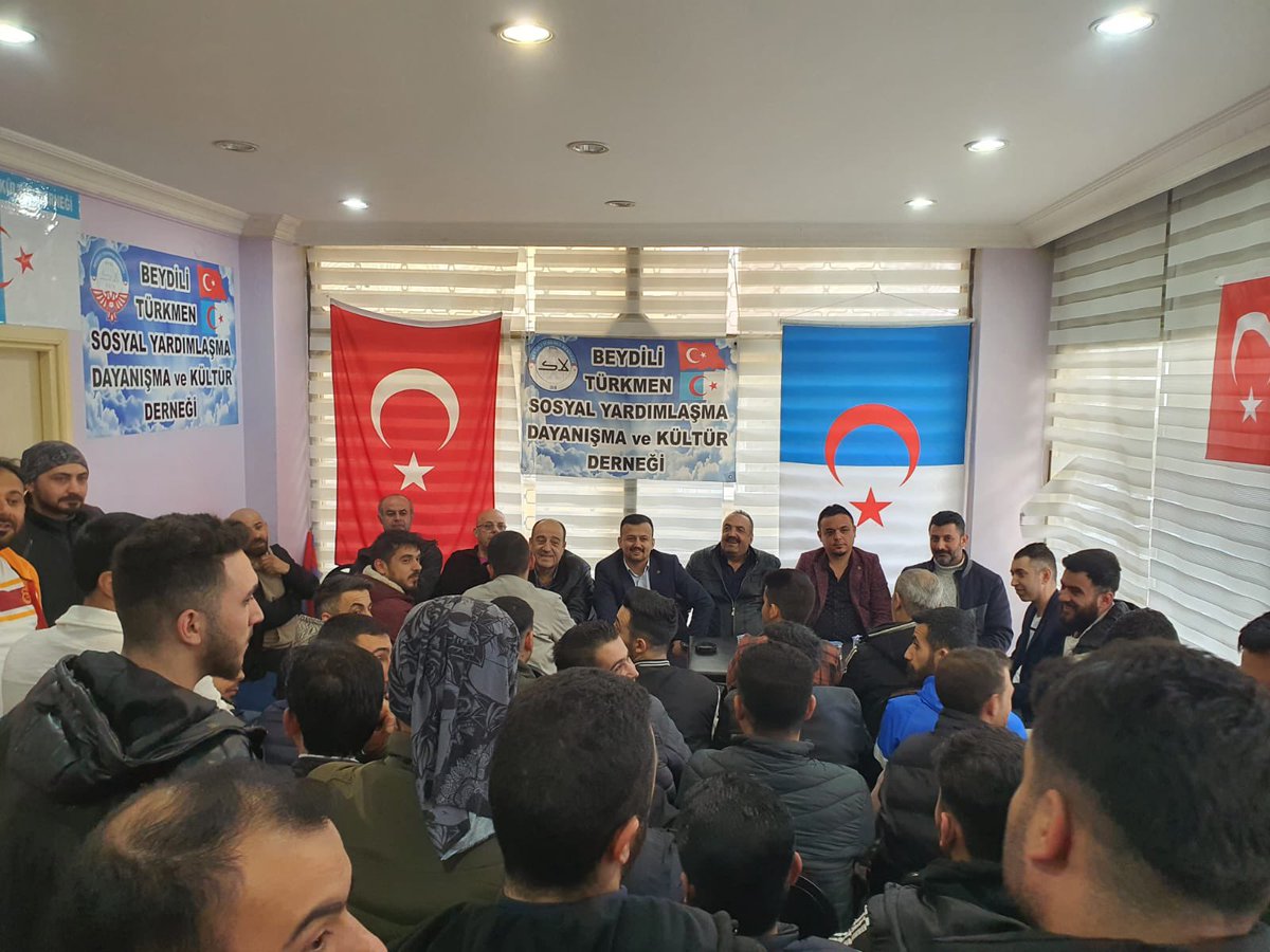 BeydiliDernegi's tweet photo. Beydili Türkmen Derneği mensupları ve gönüldaşlarıyla periyodik toplantımızı Derneğimizin Genel merkezinde Genel başkanımız sn.Ahmet Ağca beyin katlımıyla toplantımızı gerçekleştirdik.

Toplantımızın hayırlara vesile olmasını temenni ederiz
@suleymansoylu @DrSavasUnlu https://t.co/84qD59KtqD
