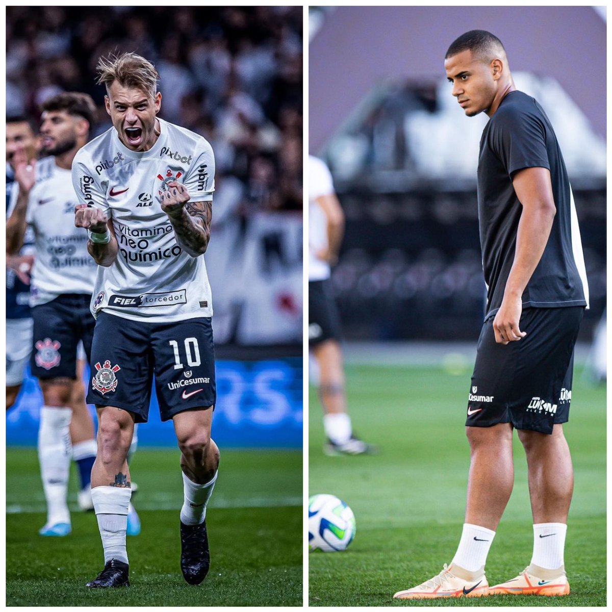 doutorcoringao's tweet photo. ✍🏼: Esses dois jogaram sozinhos nesse time horrível. Honraram demais a camisa!

Não tem como o Roger Guedes ficar se matando pra armar e atacar. Esse cara merece um meio campo digno no time!

Murillo titular pra ontem. APROVADO! https://t.co/bVDmykCTCG