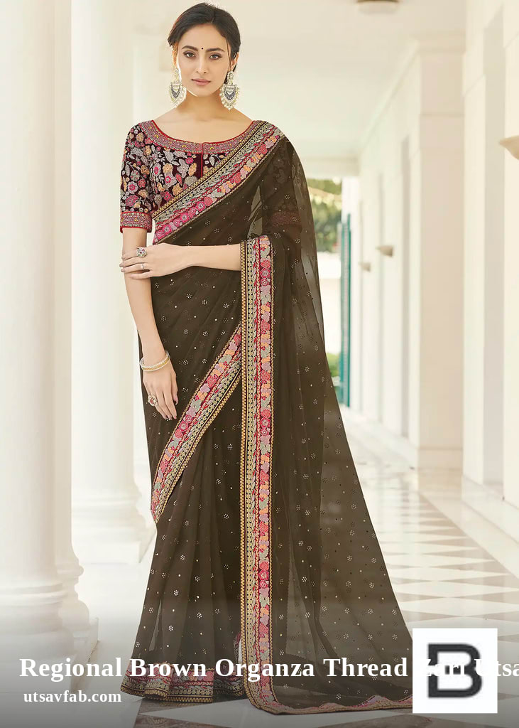 utsavfab's tweet photo. Regional Brown Organza Thread Zari Utsav Sari For Diwali utsav11437
by UTSAV FAB starting at $86.00. 
whats app at +1 919 590 5389
#utsav #utsavfab #utsavfashion #saree #salwar_kameez #lehenga https://t.co/lKDKTkuKC8