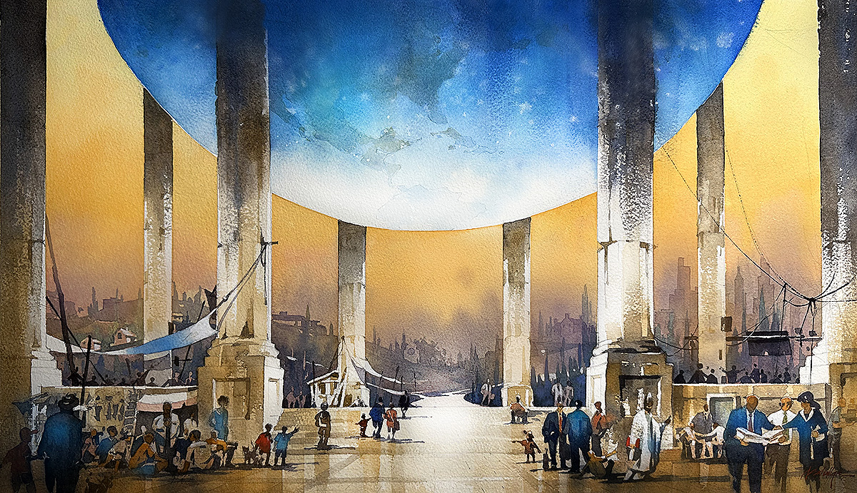 Senatorial #art #painting #architect #design #imagination #watercolor