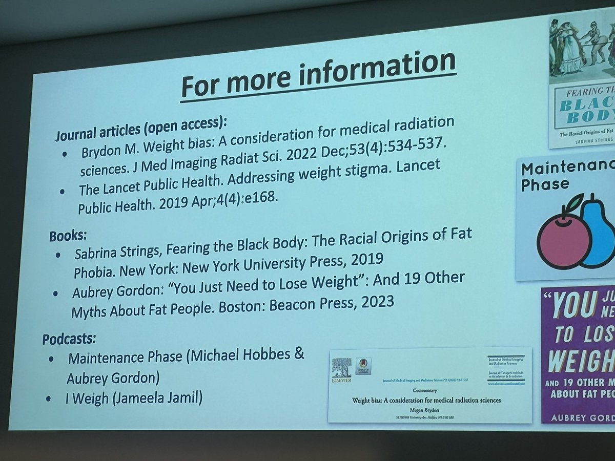 Kim Meeking (@kimbomeek) on Twitter photo .@AmandaBoldersto presenting on anti fat bias in medical radiation sciences literature. Deficit framing was pretty universal, seeing fat patients as an problem or technical issue. Important to reframe to ensure techniques & care are person centred 💯
#ASMIRT2023 <a href="/Meggy_Bee/">Megan Brydon</a> .@AmandaBoldersto presenting on anti fat bias in medical radiation sciences literature. Deficit framing was pretty universal, seeing fat patients as an problem or technical issue. Important to reframe to ensure techniques & care are person centred 💯
#ASMIRT2023 <a href="/Meggy_Bee/">Megan Brydon</a>