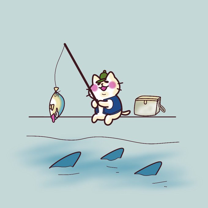 「釣り竿 シンプルな背景」のTwitter画像/イラスト(新着)｜3ページ目