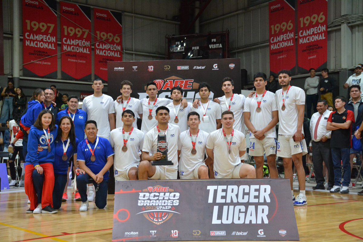 AsocBasquetEst's tweet photo. 🥉 Tec de Monterrey Campus Hidalgo Tercer Lugar de los #OchoGrandes 2023 🥉

#LigaABE10 x #MoltenMéxico https://t.co/9ijgyPJ0yP