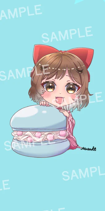 3/29の1000ptでSD描くよ企画のふたりめ! 逢坂すずめ先生( )ですー!!∧( 'Θ' )∧ こちらはプレゼント!  配信、アイコンリング、サムネイル、ヘッダーに使用OK!(商業利用だけ マカロンで揃えたSDなので、全部描き終わったら集合させます #ぺろスケッチ