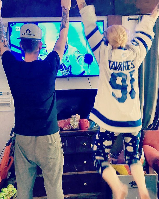 CKer521's tweet photo. We Finally Did It !!!!
We Got Engaged that Night in 04
Haven't Skipped a Beat Since 
Sure Feels Good To Be a Leafs Fan Tonight !!! SWEET DREAMS Toronto!!!
 #Leafsin6 #leafsforever    #leafsnation #GoLeafsGo #round2 https://t.co/c1axZCJvU2
