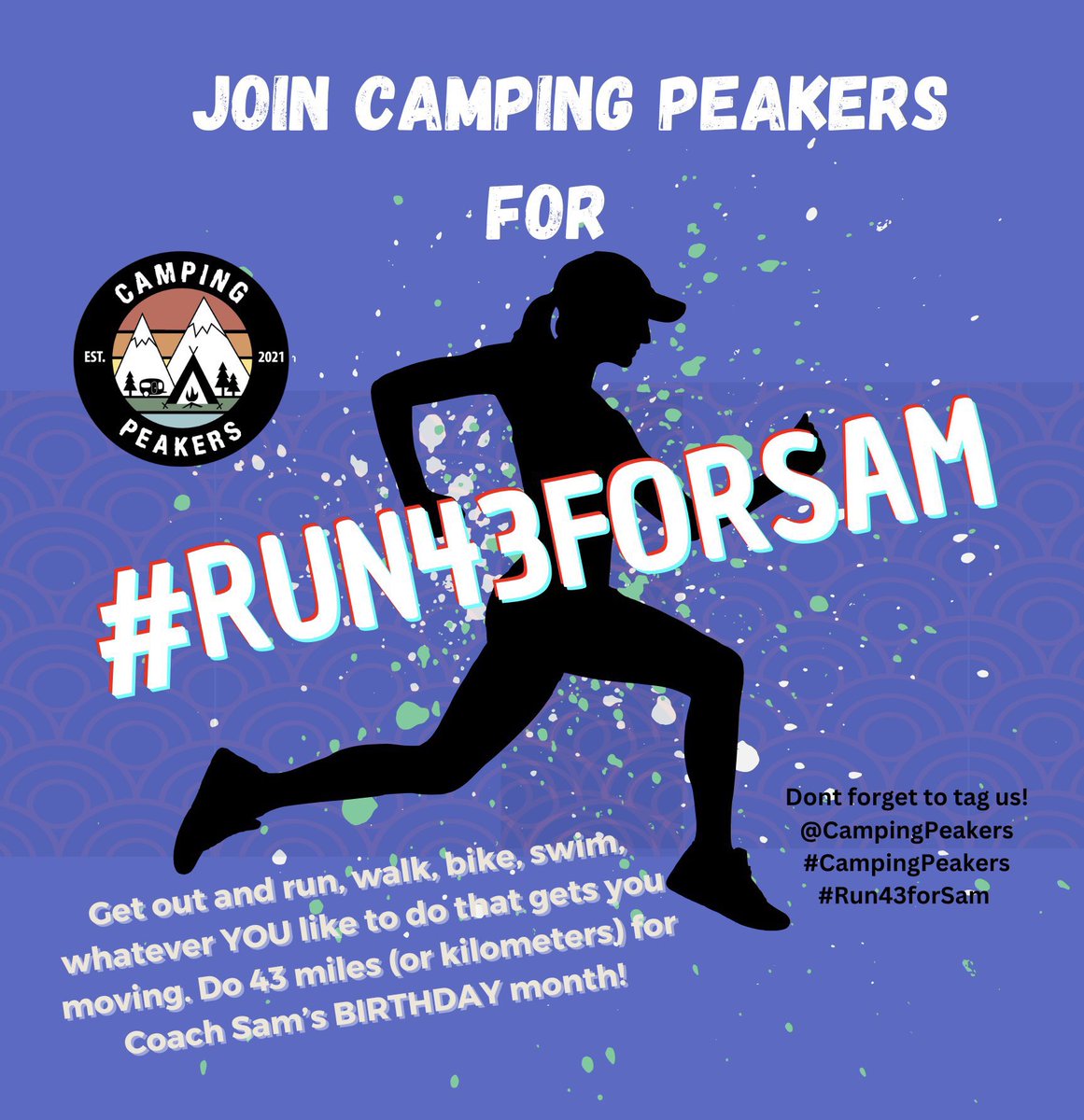 Happy Birthday <a href="/SamHeughan/">Sam Heughan</a>! 🥳 
I hope you have an amazing day celebrating 43! 🙌🏼 A few of us Peakers celebrated your 43rd by taking on <a href="/CampingPeakers/">Camping Peakers</a> #Run43ForSam birthday challenge. We racked up the miles in your honour &amp; ran around the world!😅 (my final count was 88m/142km