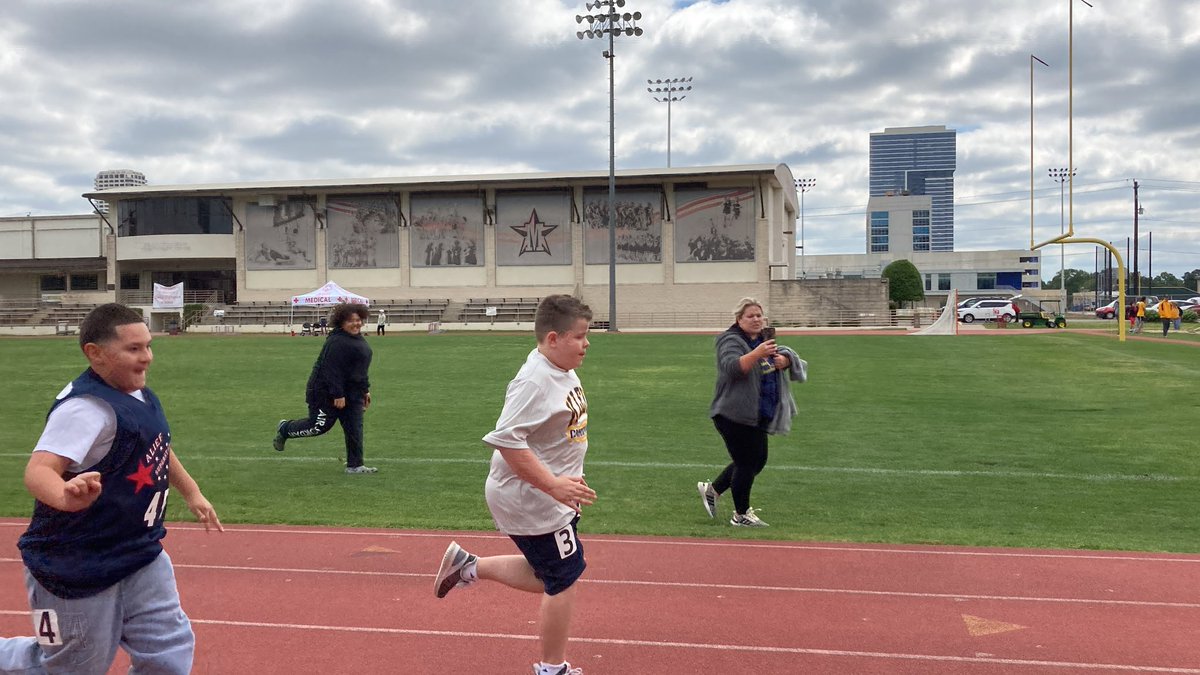 Special Olympics Local Track Meet at St. John School today.
Cayden won a Silver medal in a 50 m run and a Bronze medal in Softball throw.
