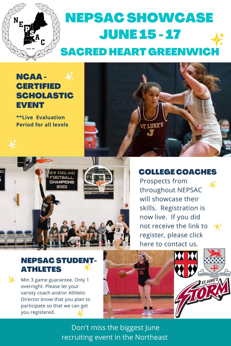 The list of talented student-athletes ready to hit the courts for the NEPSAC Scholastic Showcase keeps growing every day.  Coaches - DM if you did not receive the link to register.  Student-athletes, make sure your AD has confirmed your registration.
