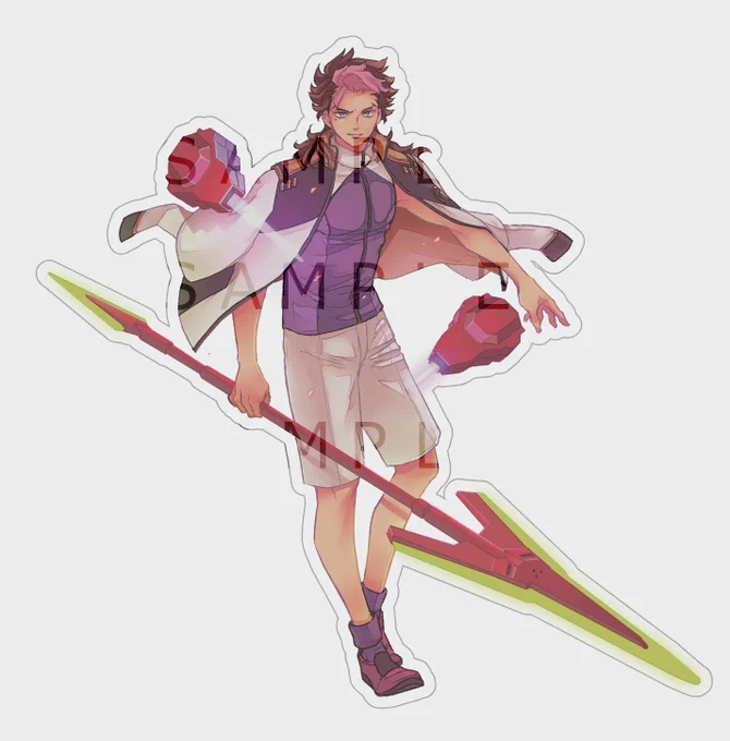 20230503 スパコミ G魂 東4た36b第弐十九戦 ホルダーグエルのアクスタ間に合ったので頒布します。 台座はクリア印刷なしです イベント終わったら虎かboothで通販のみ。その後イベント持ち込みなしです 10cm×10cm ホルダーでダリバルのビームジャベリンとイーシュヴァラ君付きだ