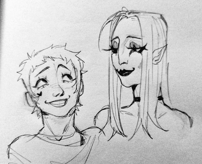 now i cant stop thinking about short hair harley and goth ivy
