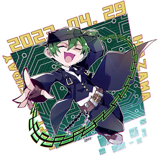 #ハザマ生誕祭2023 ハザマちゃん誕生日おめでとう! 当日に間に合わなくてごめん