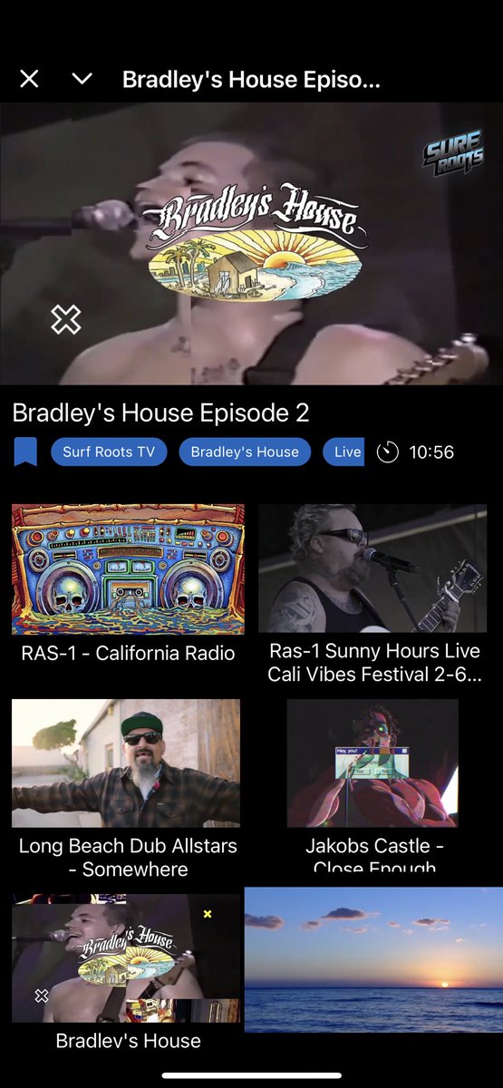 SurfRootsRadio's tweet photo. Check out the Bradley's House playlist! 🤳📺 #Sublime #LongBeachDubAllstars #JakobNowell #Pepper #KyleSmith #VanaLiya #GwenStefani & more @NowellFamily @ChebaHutSubs
✅ Download the Surf Roots TV App on Roku, Amazon Fire, Apple TV, iPhone & Android https://t.co/lq75sqXZQu