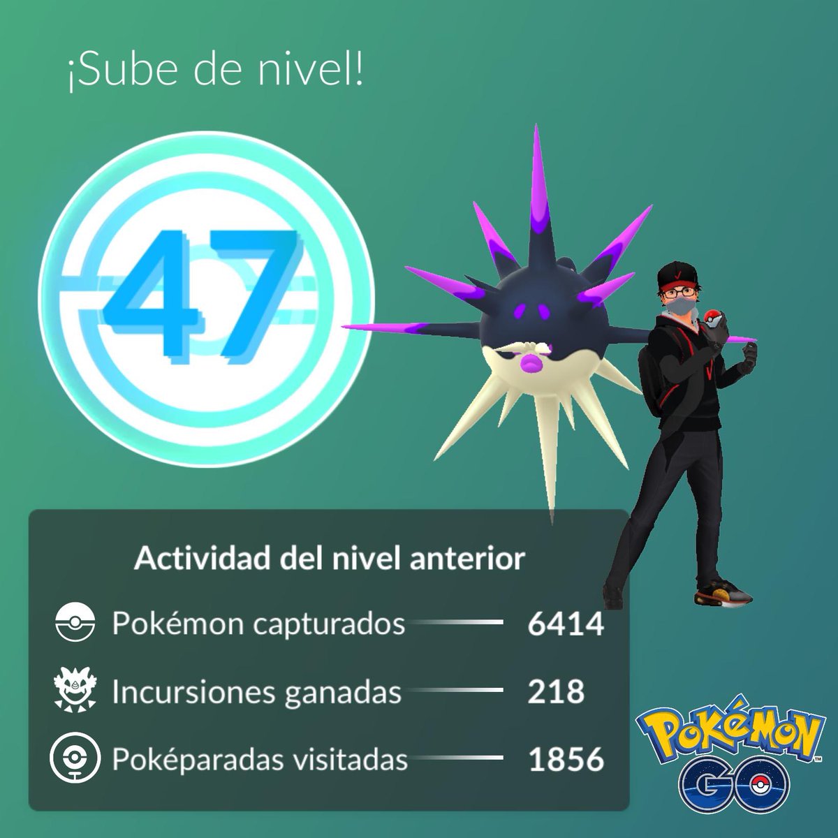 JEnrikeOfficial's tweet image. #PokemonGo #Level47 #Overquil 🍬