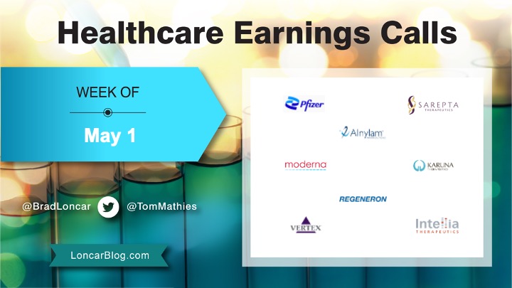bradloncar's tweet photo. Healthcare earnings for the week ahead.

M: $TGTX $VRTX
T: $INCY $PFE $SRPT $VRTX
W: $ALLO $AMRN $IONS
T: $ALNY $KRTX $MRNA $REGN
F: $CLLS $GLPG

Full list: https://t.co/2w0E15xNjf https://t.co/fdVmp1FxDK