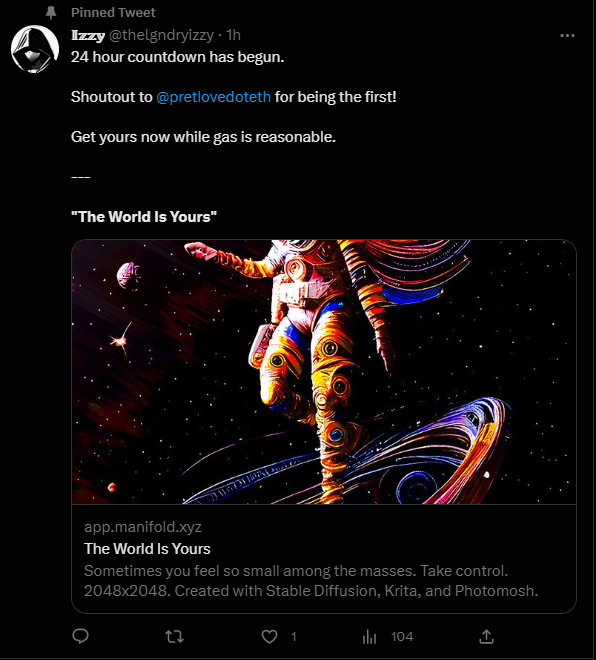 Maximizing engagement.

Here's a SS of my pinned tweet.

🙌