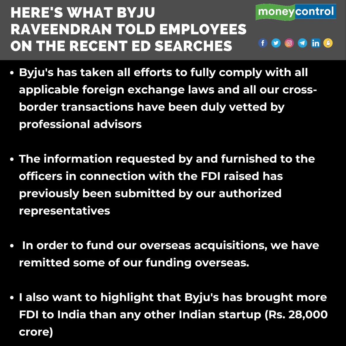 Moneycontrol on Twitter ""I wanted to take a moment to address the