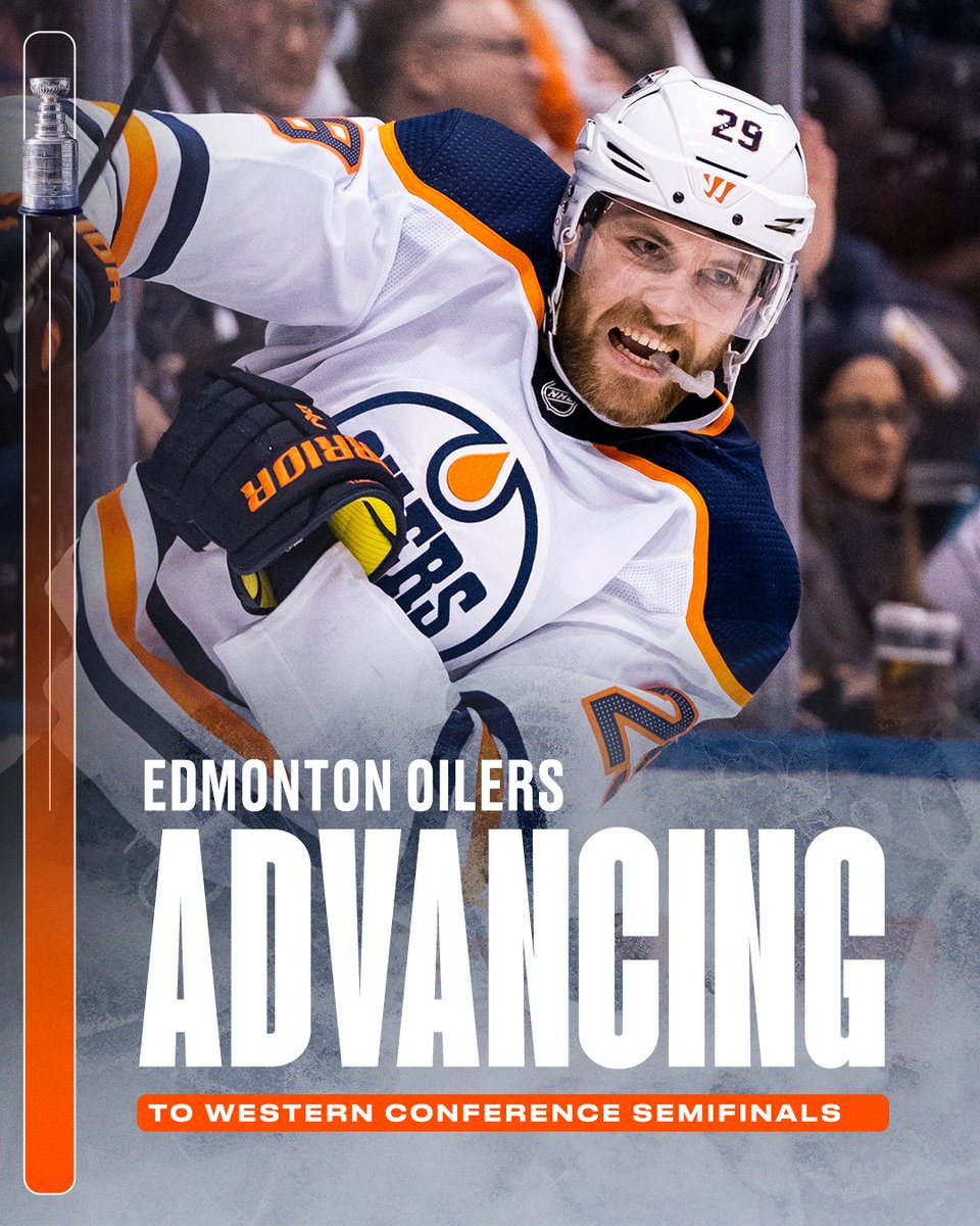 SportsCenter's tweet photo. The Oilers punch their ticket to the second round with a win over LA 💪 https://t.co/OXjeesvaJ6