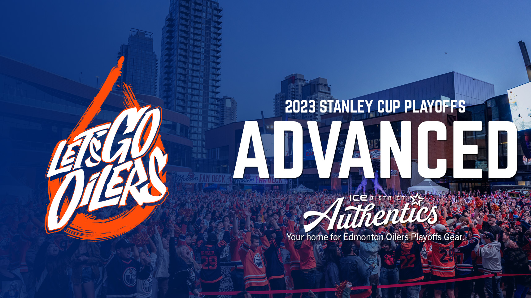 Edmonton Oilers 2023 Stanley Cup Playoffs Let's Go Oilers 5 x 7 Wo –  ICE District Authentics