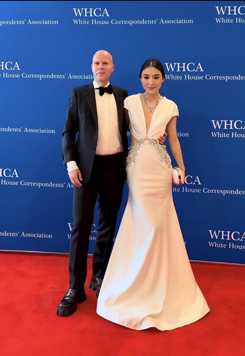 Amber instagram.com/amberwangwzy and I celebrating the first amendment at the White House Correspondents Dinner #wsj #FreeEvanNow