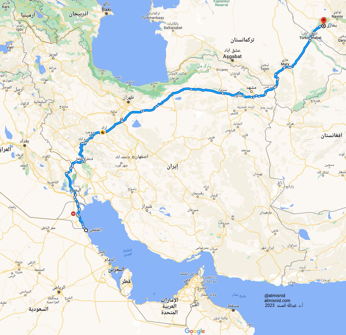 ALMISNID's tweet photo. 🚗في #السعودية  أطول رحلة بواسطة السيارة يمكن القيام بها بين محافظتين ستكون بين #طريف و #الخرخير
بطول 2847كم، وتستغرق نحو 30 ساعة متواصلة‼️

🚗وهي بالمناسبة أبعد من رحلة تقوم بها من #طريف إلى مدينة #صوفيا عاصمة #بلغاريا في أوروبا مروراً بالأردن وسوريا ثم تركيا (2509كم)‼️

🚗وهي أبعد من رحلة تقوم بها من محافظة #الخفجي إلى مدينة #بخارى في أوزبكستان في وسط آسيا مروراً بالكويت والعراق وإيران فتركمانستان (2782كم)‼️

🚗وهي أبعد من رحلة تقوم بها من محافظة #حقل إلى مدينة #طرالبس #ليبيا في شمالي أفريقيا مروراً بالأردن ومصر (2642كم)‼️

🇸🇦 بلادنا واسعة شاسعة، وتمتلك مقومات طبيعية وبشرية نُغبط عليها، رحم الله المؤسس، وحفظ الله لنا أولاده وأحفاده ولاة أمرنا، والشعب السعودي .. وهم يرفلون في نعم الخير والوحدة والأمن والاستقرار .. آمين.