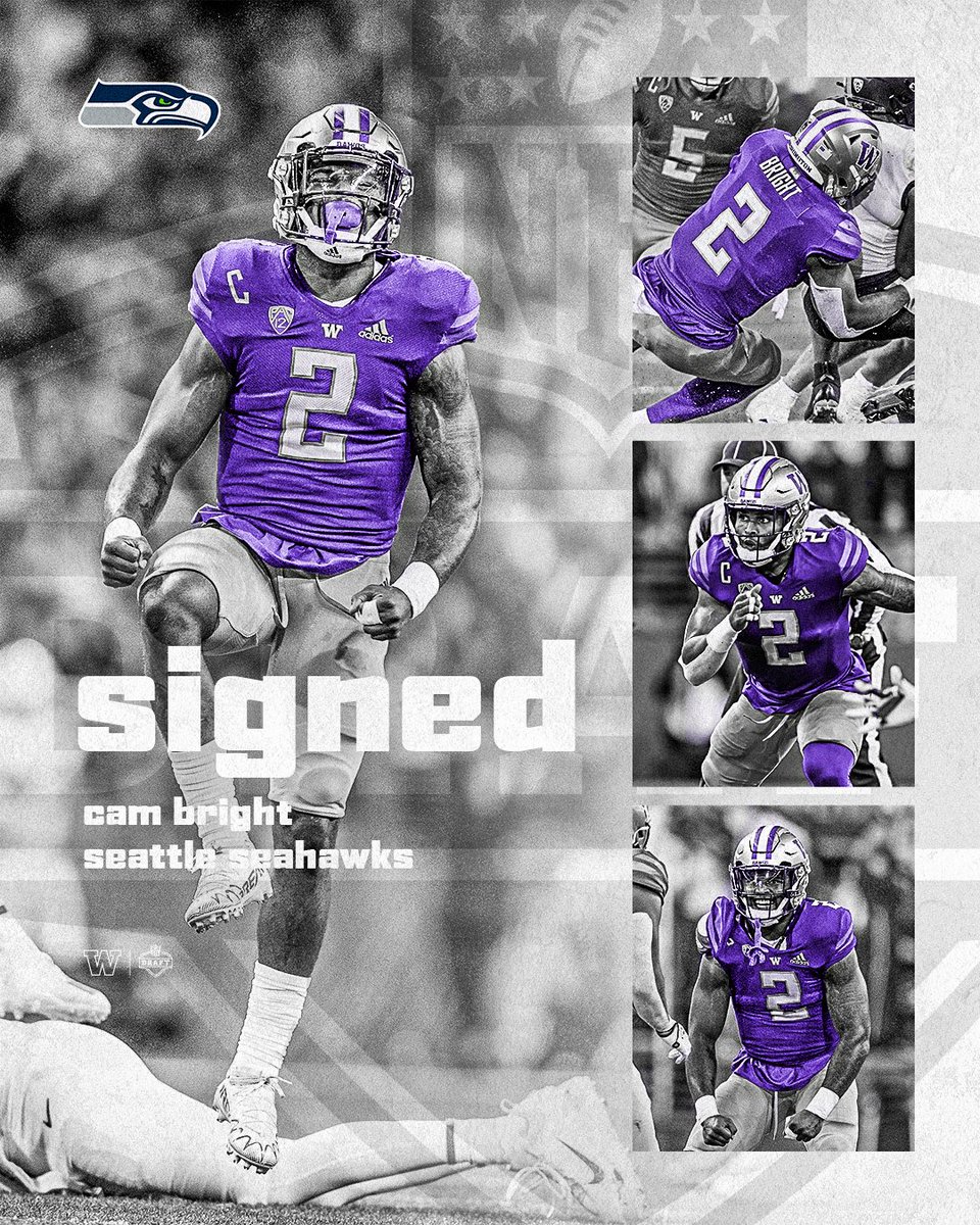 Washington Huskies ➡️ Seattle Seahawks‼️

Congrats <a href="/_cam38/">Cam Bright</a> 🙌