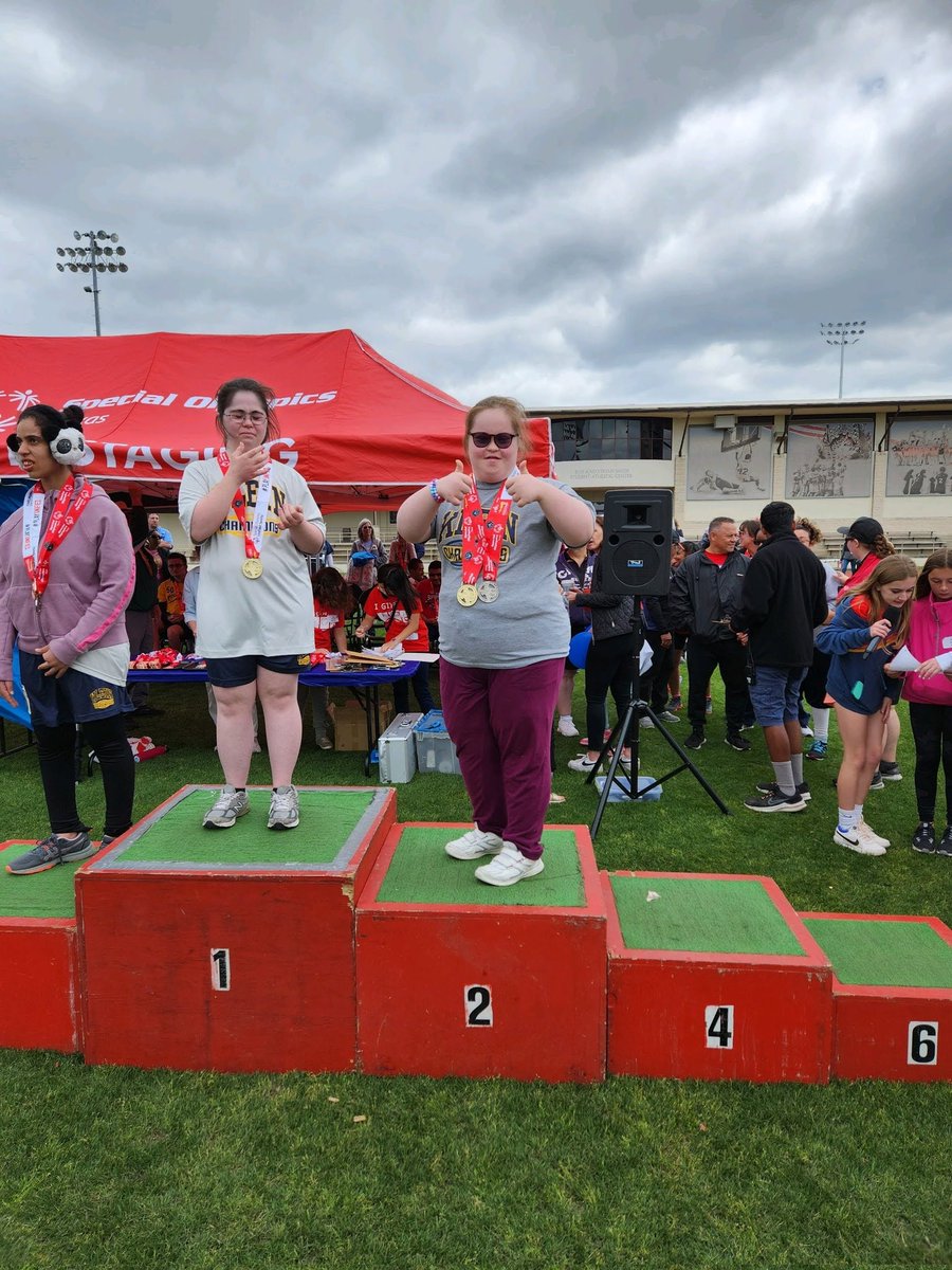 Special Olympics Local Track Meet at St. John School today.
Tashina won a Bronze medal in a 50 m run and a Gold medal in Softball throw.