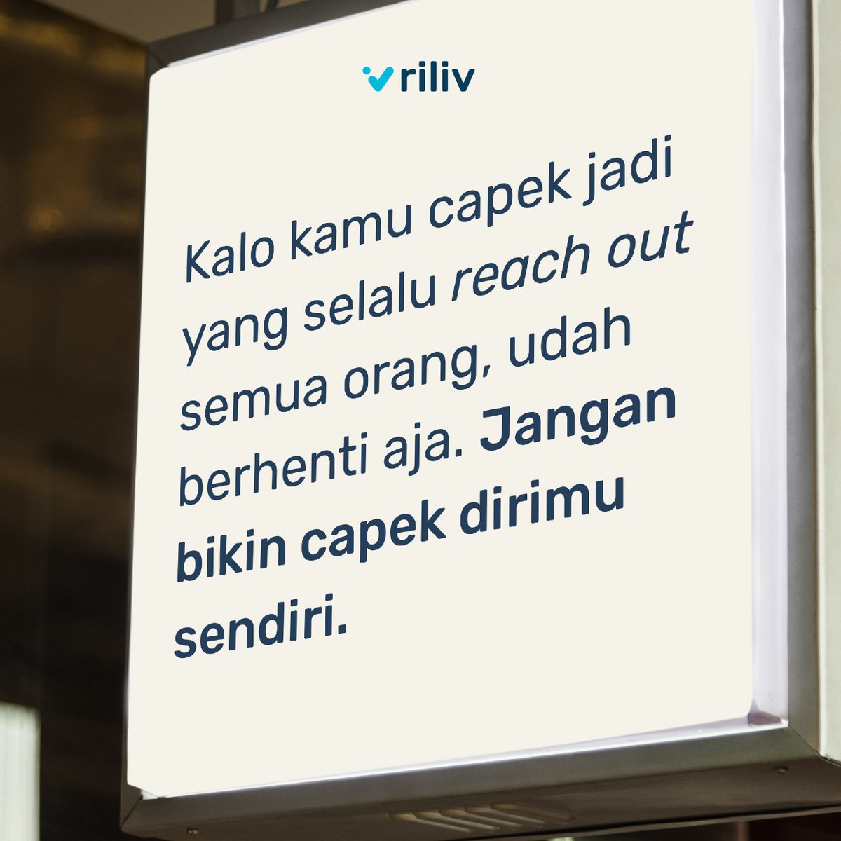 riliv_app's tweet photo. Lama-lama capek juga ya jadi orang yang apa-apa ngajak duluan, kayak seolah-olah cuma aku aja yang excited. https://t.co/uEMUpVQaRZ