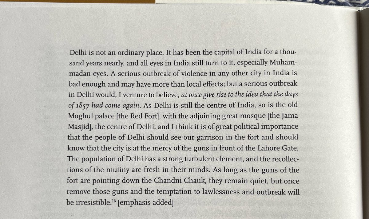 More than half a century after 1857; Chief Commissioner of Delhi has this view in 1911. 

1911 was also the year when capital was transferred from Calcutta to Delhi. 

#historyofdelhi