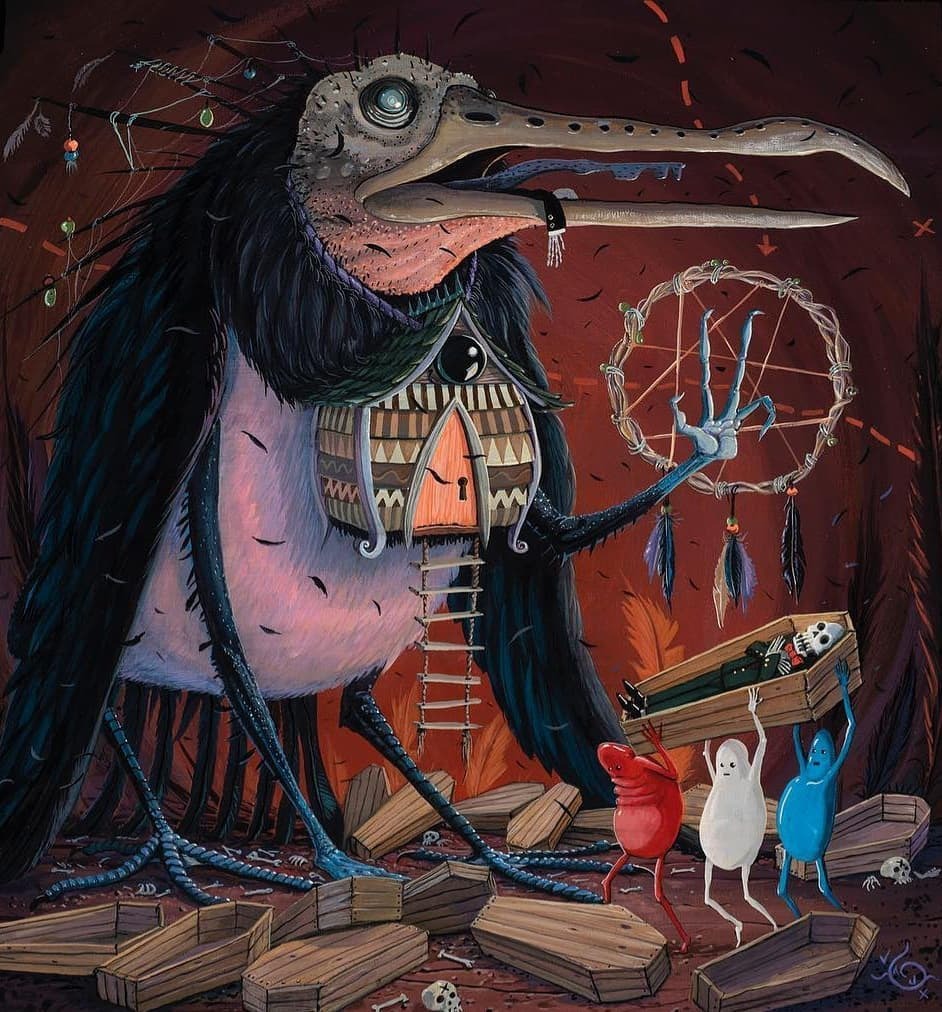 wowbywow's tweet photo. 'Soul Collector' by Joe Vaux (@joevaux)

#joevaux #darksurrealism #acrylicpainting #darkartwork #originalartwork #popsurrealism #occultart #macabreart #creepyart #popsurreal #darkartists #lowbrowart https://t.co/Ed0K0CdR2C https://t.co/su2W9IJVvj