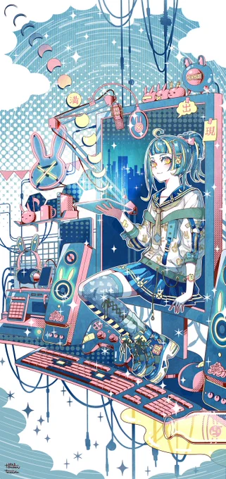 最近の絵で #ゴールデンウィークSNS展覧会2023  左:桜Exhibition2023 右:出現画廊ー其ノ参ー