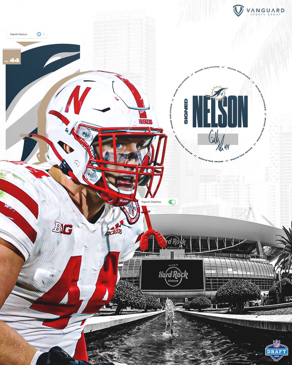 Vanguard Sports Group (@vanguardsg) on Twitter photo Congratulations to <a href="/gnelson763/">Garrett Nelson</a> for being signed by the <a href="/MiamiDolphins/">Miami Dolphins</a>!!
📸: (@HuskerFBNation) Congratulations to <a href="/gnelson763/">Garrett Nelson</a> for being signed by the <a href="/MiamiDolphins/">Miami Dolphins</a>!!
📸: (@HuskerFBNation)