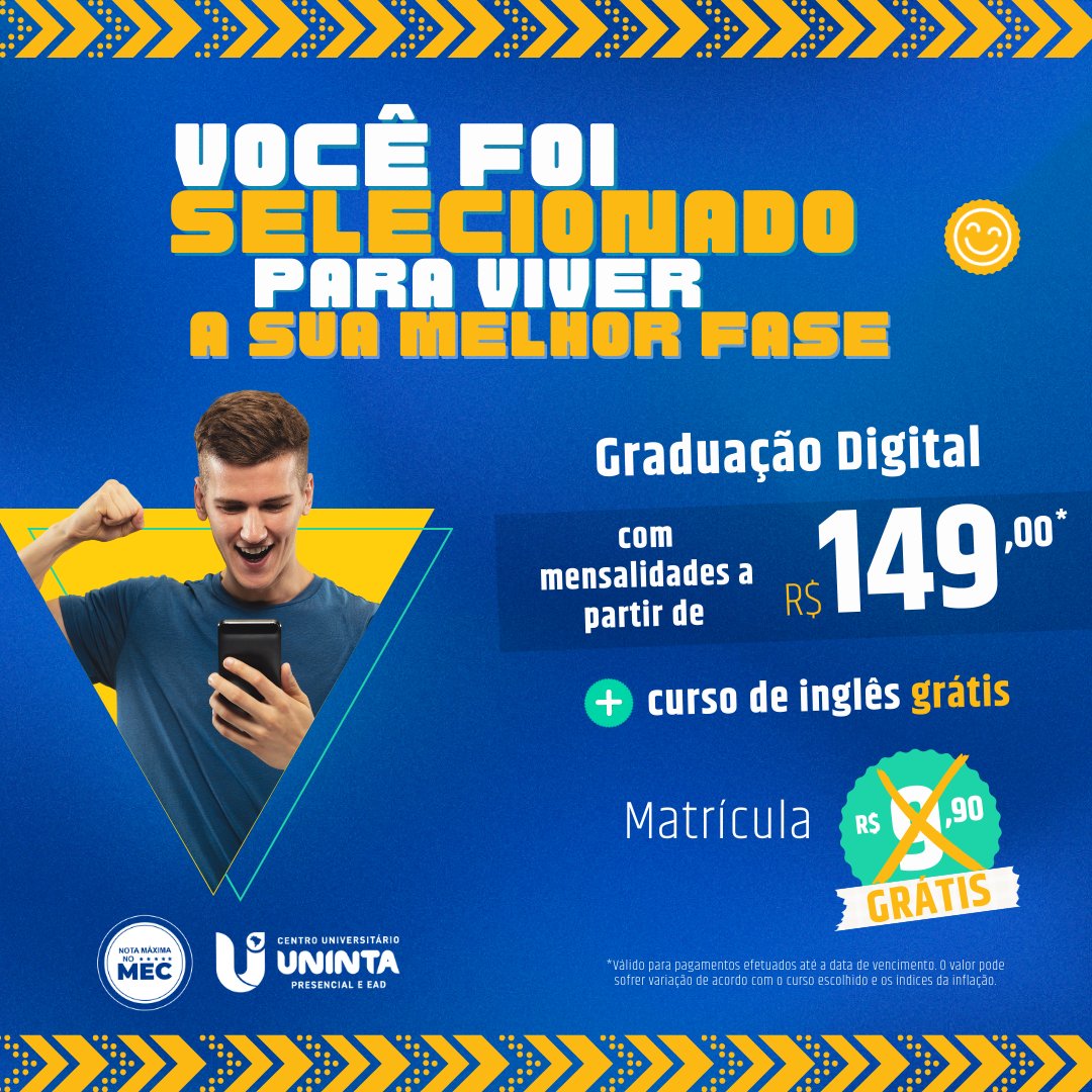 Qualquer dúvida através do contato: telefone -whatsapp: 21 99317-2928 ou pelo link:
polodigital.uninta.edu.br/?codae=EOV926#…