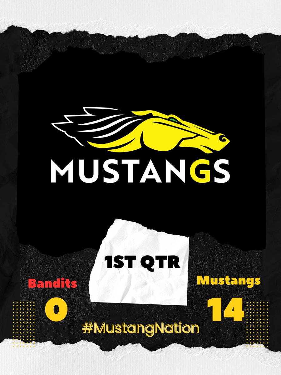 GilletteMustang's tweet photo. Mustangs controls the 1st quarter vs the Bandits https://t.co/UBQvcPN0Z5