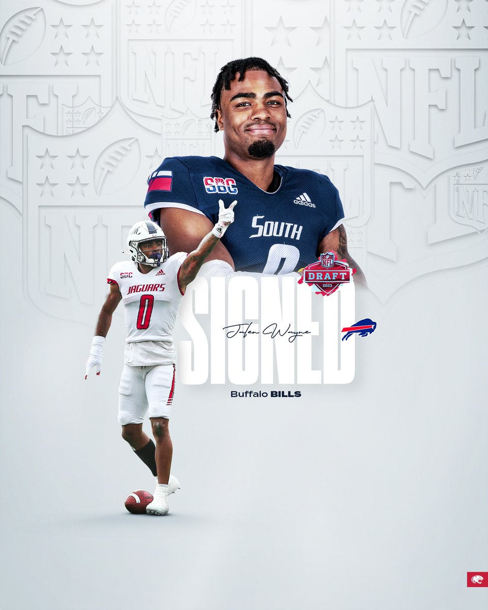 SouthAlabamaFB's tweet photo. Our guy @master0wayne has signed a deal with the Buffalo Bills‼️

#LEO https://t.co/jsFwqIIU3n