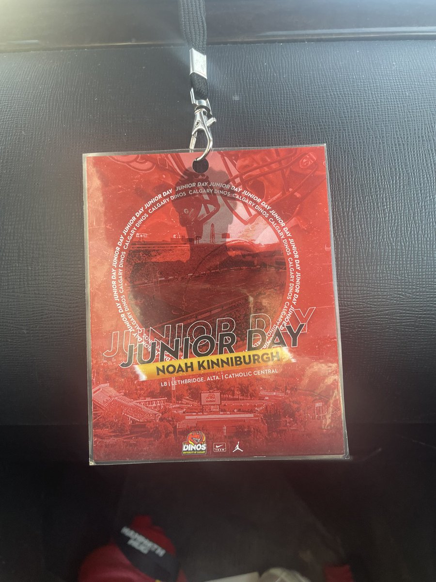 Big thanks to <a href="/Dinos_Football/">UCalgary Dinos Football 🏈</a>, <a href="/Coach_Mollard/">Nathan Mollard</a>  and @CoachBerryDinos for having me out for junior day . Great program, excited to see what’s next.