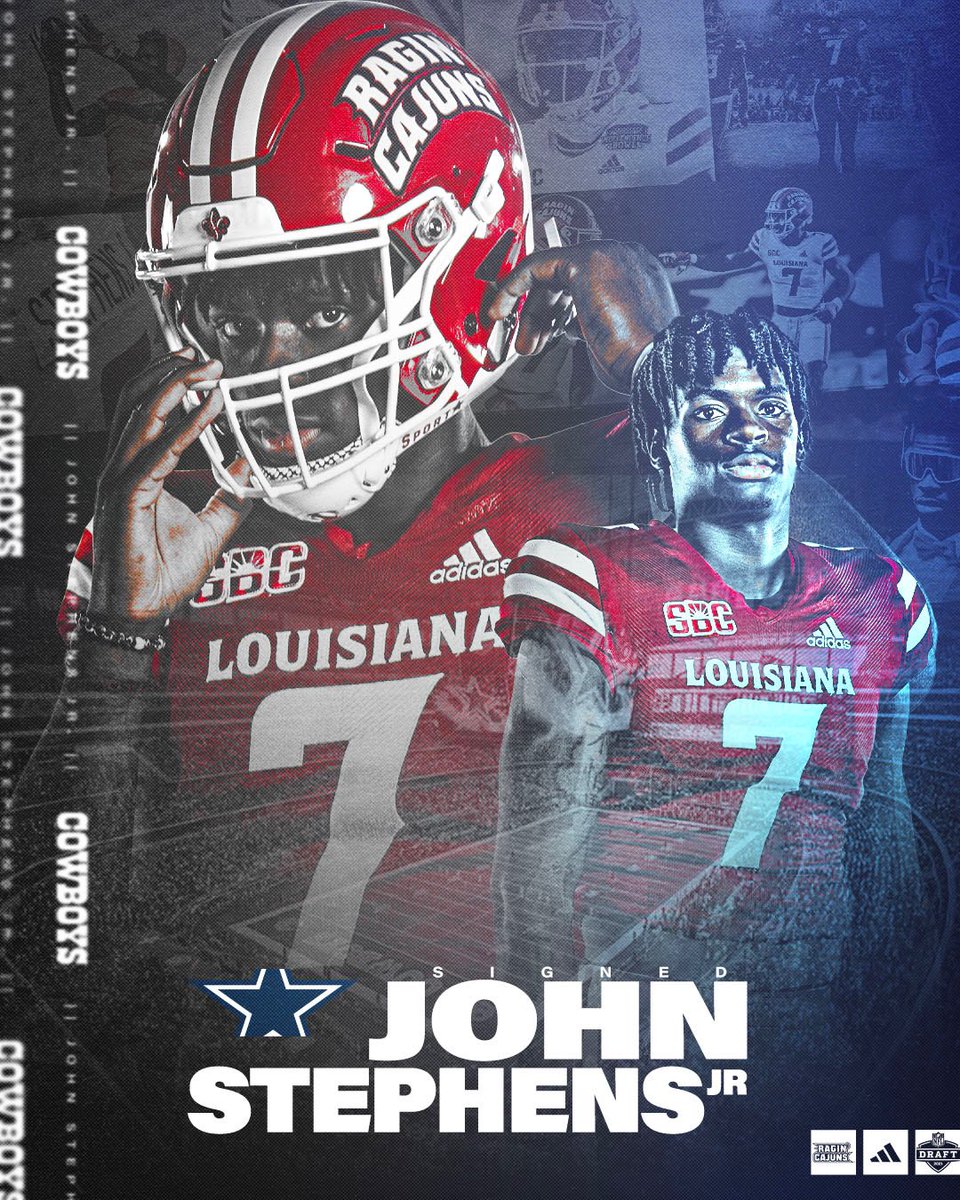 RaginCajunsFB's tweet photo. Headed to Texas 🤠

Congratulations to @Johnjr_9 for signing with the @dallascowboys! 

#cULture | #ProCajuns https://t.co/ji4BeIHxiJ