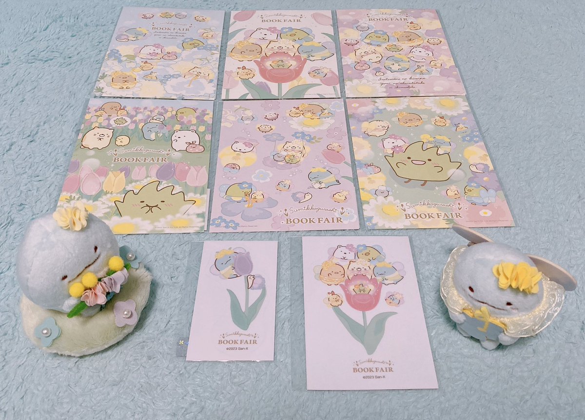 tokagechocolate's tweet image. すみっコぐらしブックフェア行ってきました！！
コースター、全員のやつ当たってよかった☺️
メッセージも書いてきました👍✨
ポストカード全種類買っちゃった😂

 #すみっコぐらし 
 #すみっコぐらしブックフェア 
 #すみっコぐらしブックカフェ 
 #ざっそうとようせいのお花畑