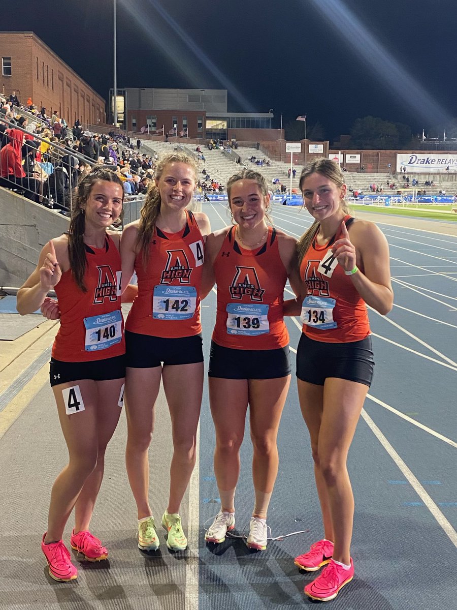 Ellie Lynch, Cameron Moon, Saylor Horras and Ali Frandsen ran to a 6th place finish in today’s 4x400m final.

Their run of 3:53.66 in the prelims Friday night was a new school record.