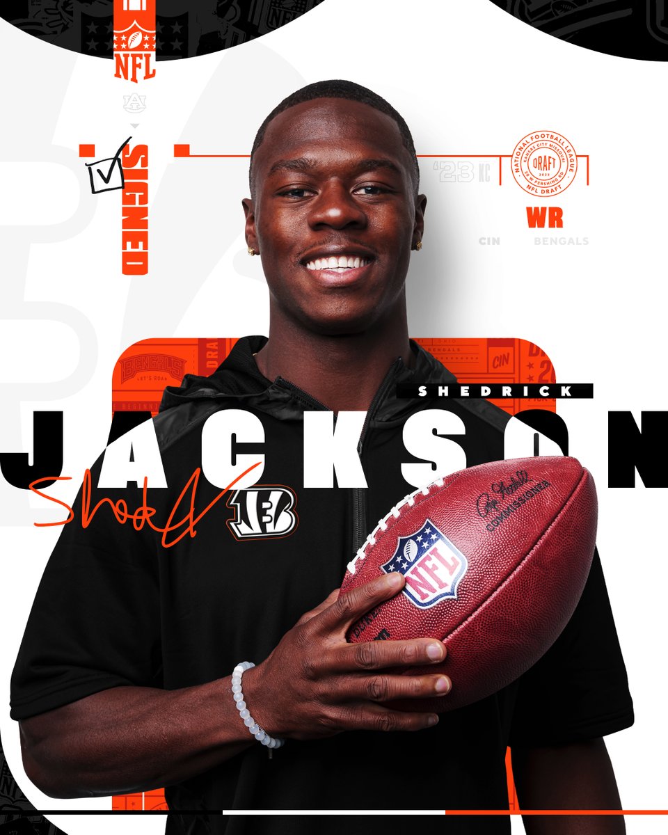 🦅🤝🐅

<a href="/Shedjackson11/">Shedrick Jackson</a> is signing with the <a href="/Bengals/">Cincinnati Bengals</a>!

#AuburnMade🦅
