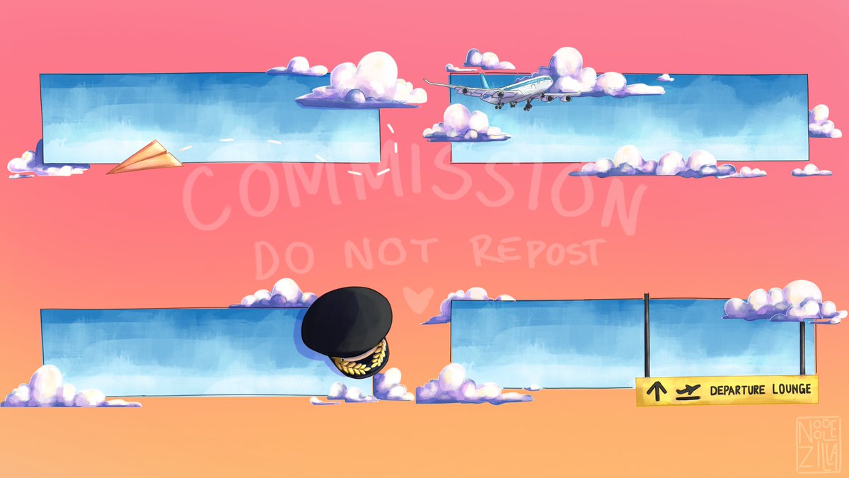 noodlezilla's tweet photo. Pilot themed Twitch pack for my friend @iStrykr 🧡
Thank you for commissioning me! SO HAPPY WITH HOW THESE TURNED OUT 🛫🌥
* Facecam border is animated- go check out his streams and see for yourself ;)
--
#commissionsopen #twitchart https://t.co/EXiiMEwx8A