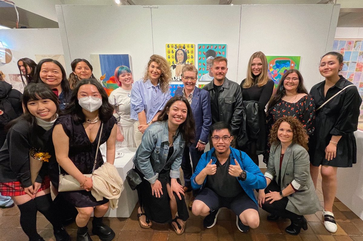 langaraprez's tweet photo. It was so exciting to be part of the Fine Arts grad show @langaracollege. Talented students supported by dedicated and talented faculty #gradshow2023. On until May 8th drop by @langaracollege A building foyer https://t.co/o3A9nQ3aiM