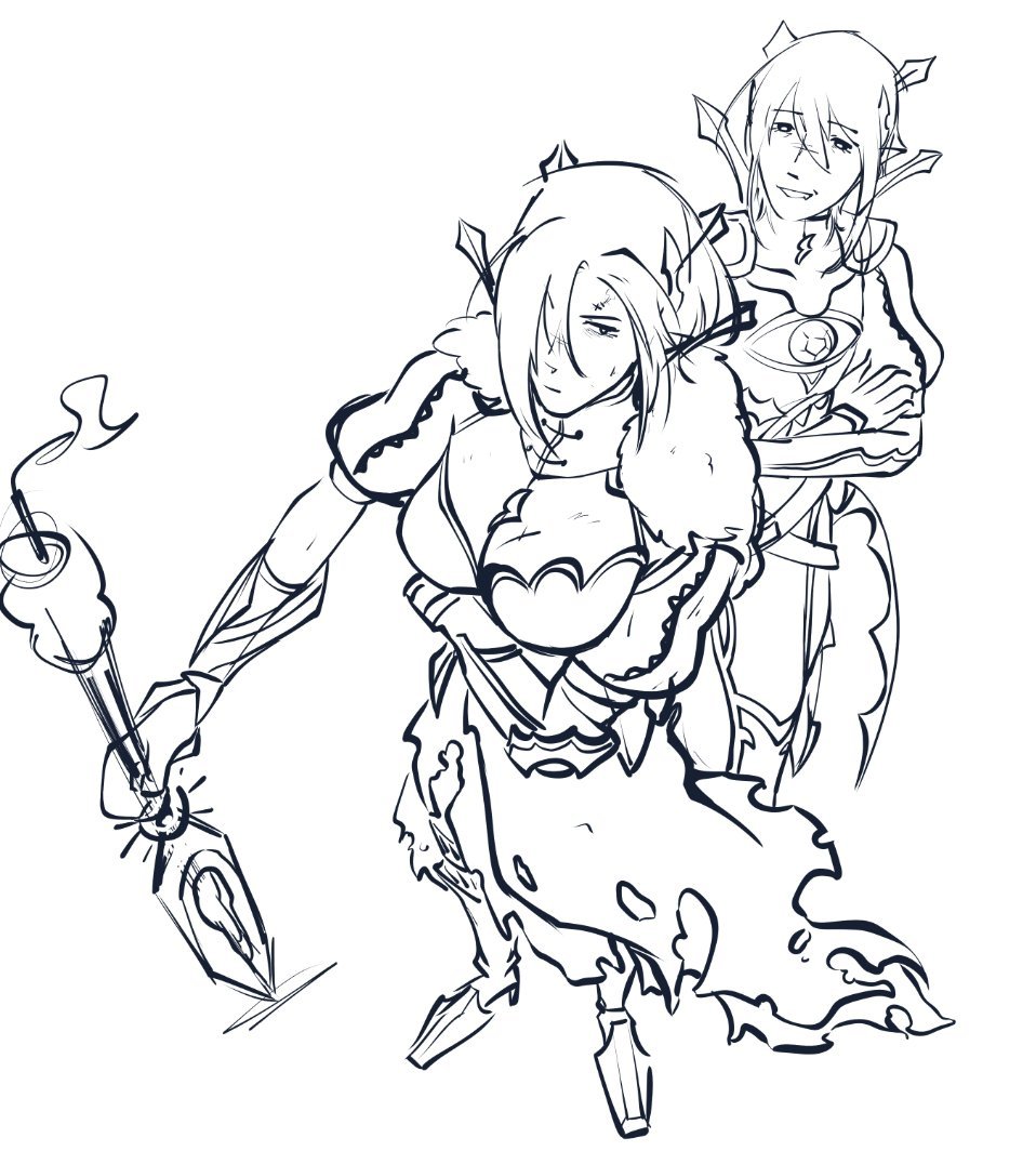 // DO NOT RT but. I want to draw them but my god their outfits suck I just keep doing sketches