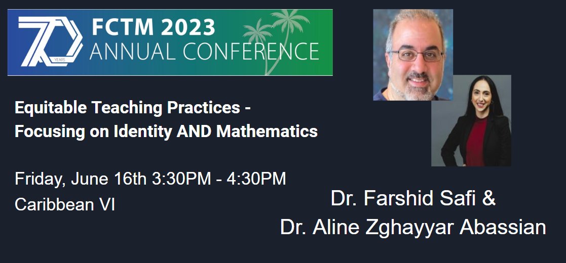FCTM (@fctmath) on Twitter photo Featured Speakers: Dr. Farshid Safi, <a href="/FarshidSafi/">Farshid Safi | فرشید صفی</a> & Dr. Aline Zghayyar Abassian, <a href="/AlineAbassian/">Aline Zghayyar Abassian</a>
More details at fctm.net/what-we-do/con… Featured Speakers: Dr. Farshid Safi, <a href="/FarshidSafi/">Farshid Safi | فرشید صفی</a> & Dr. Aline Zghayyar Abassian, <a href="/AlineAbassian/">Aline Zghayyar Abassian</a>
More details at fctm.net/what-we-do/con…