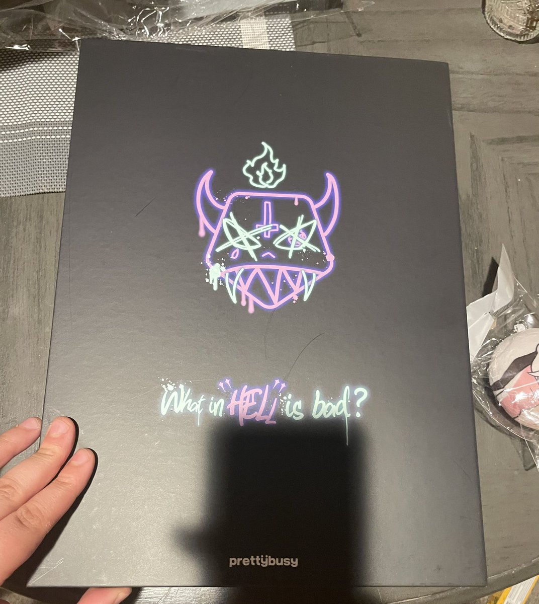 Val_Bosques's tweet photo. I got this In The mail yesterday. My gf and I are so happy that the random items turned out to be her favorite character and mine 💙 it’s such a nice limited edition and it brings so much for the price and the quality of the items is so nice! 💙
#WHB #whatinhellisbad #hellbad https://t.co/WiHVi8hDMR