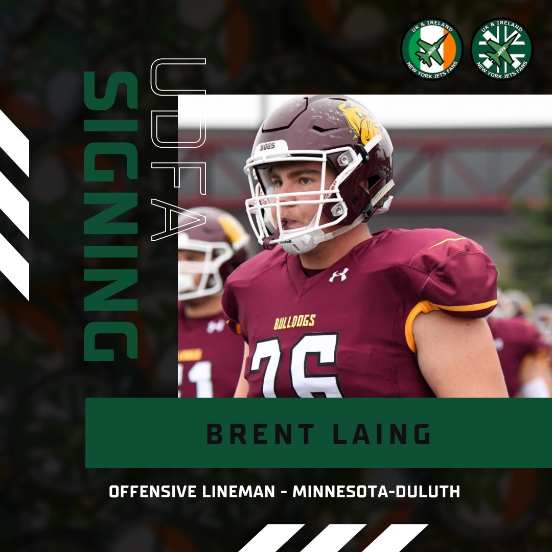 The #Jets have signed UDFA Offensive Lineman, Brent Laing out of Minnesota-Duluth!

Welcome to New York, <a href="/blaing3/">Brent Laing</a>