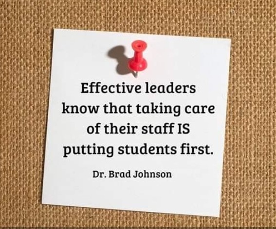 Taking care of staff IS taking care of students.