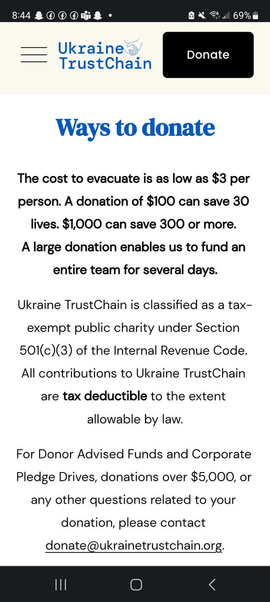 #NAFO 
🚨🚨🚨For the next 48 hrs, I'm gift matching donations for @ukrainetrustchain. I've met their volunteers and you can see their work here. 🔗ukrainetrustchain.org

They help deliver aid &amp; evacuate people from war zones. 🇺🇦❤️
I'll match every $ up to $500 (and post my
